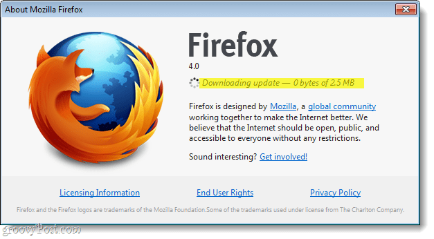 Firefox 4 download-opdatering