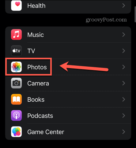 iphone fotos menu