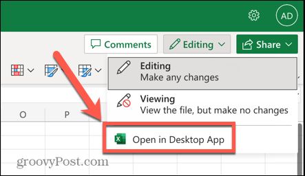 Excel åben i desktop app mulighed