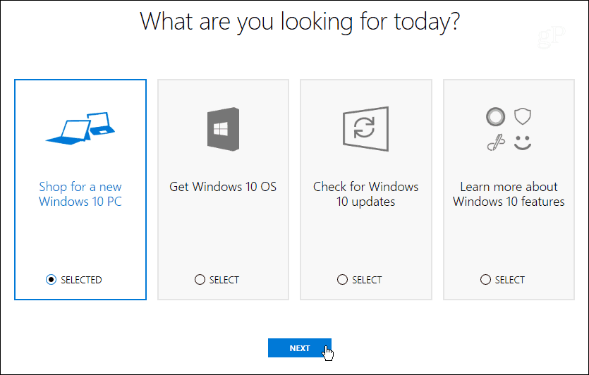 Microsoft lancerer websted for at hjælpe dig med at vælge din næste Windows 10-pc