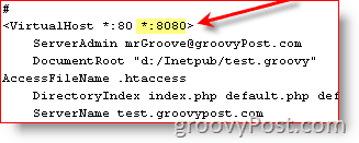 Konfigurer Apahce til at bruge flere porte:: groovyPost.com