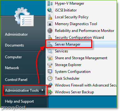 Skærmbillede - Windows Server 2008 Start Server Manager