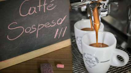 Hvad betyder hængende kaffe? Caffé Sospeso: den napolitanske tradition for at hænge kaffe