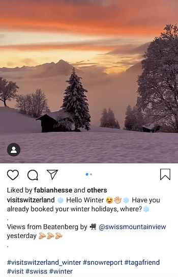 eksempel på Instagram-forretningsindlæg ved hjælp af tagafriend-hashtag