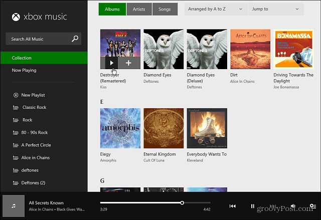 Xbox Music webgrænseflade