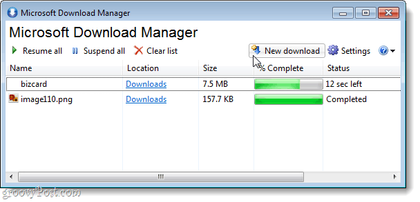 Microsoft Download Manager er et simpelt værktøj til at downloade på tværs af ustabile eller langsomme forbindelser