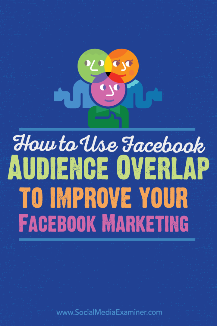Sådan bruges Facebook Audience Overlap til at forbedre din Facebook Marketing: Social Media Examiner