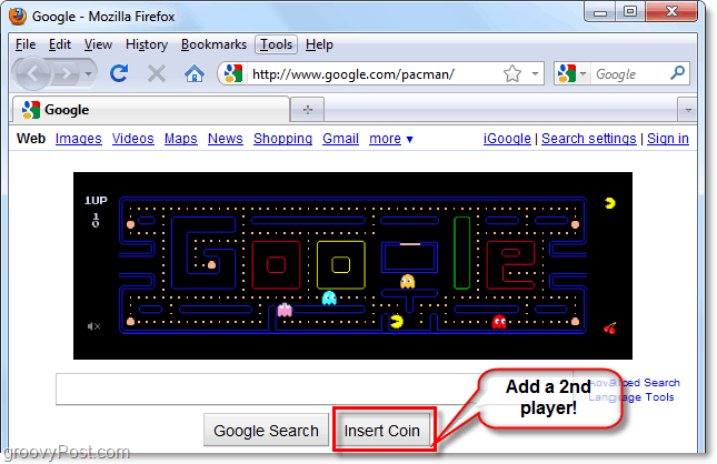 Pacman bliver en fast Google-bosiddende