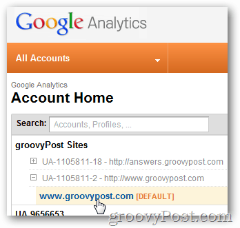google analytics login til webstedet