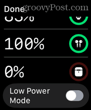 Apple Watch batteriniveauer
