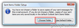 Opsætning SEND Mail-mappe til iMAP-konto i Outlook 2007