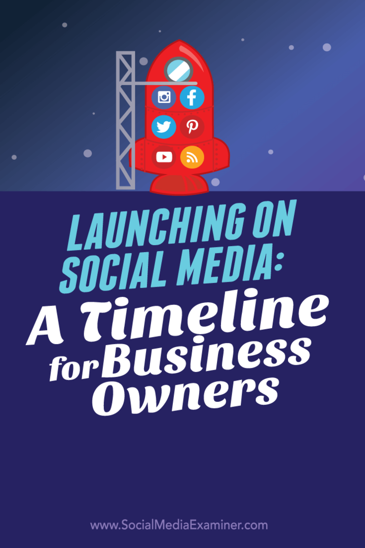 Lancering på sociale medier: En tidslinje for virksomhedsejere: Socialmedieeksaminator