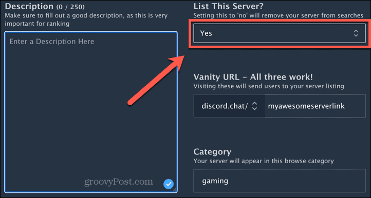 liste discord server