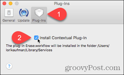 Installer kontekst-plug-in