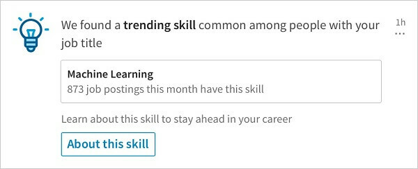 LinkedIn lancerede en ny meddelelse, der deler relevante tendenser med folk med din samme jobtitel.