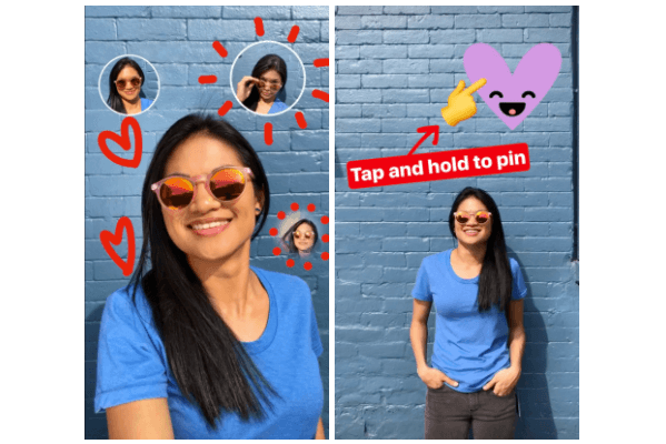 Instagram rullede en ny funktion ud, som den kalder Pinning, som giver brugerne mulighed for at konvertere ethvert foto eller tekst til et klistermærke til deres Instagram Stories-videoer eller -billeder, endda en selfie.