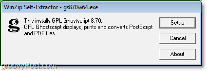 hvordan man installerer ghostscript i Windows 7 