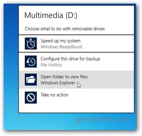 Begynd at bruge Drive Windows 8