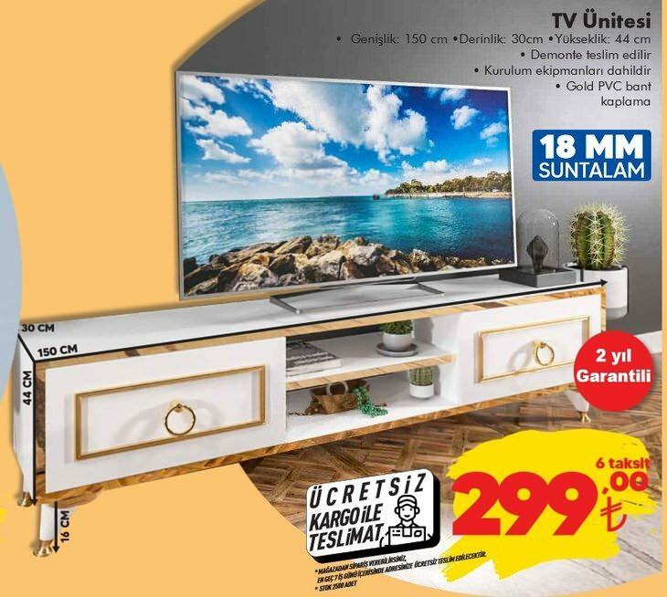 Hvordan køber jeg spånplade-tv-enheden, der sælges i Şok? Chock TV-enhed funktioner