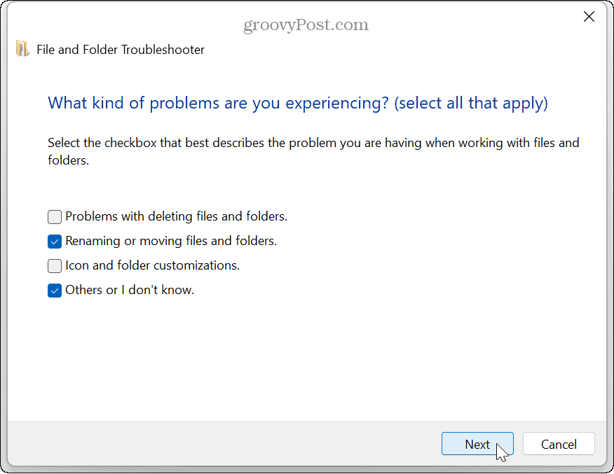 Zip-fejl på Windows 11