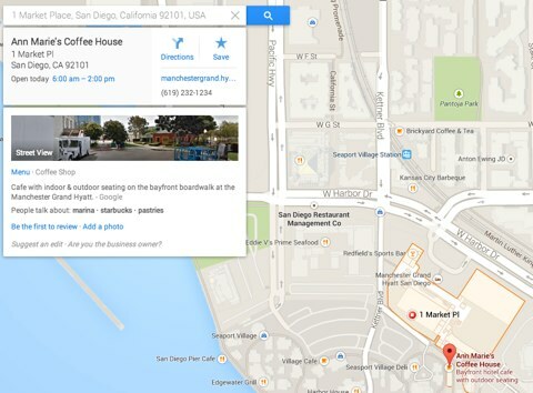 google maps forretningsoplysninger